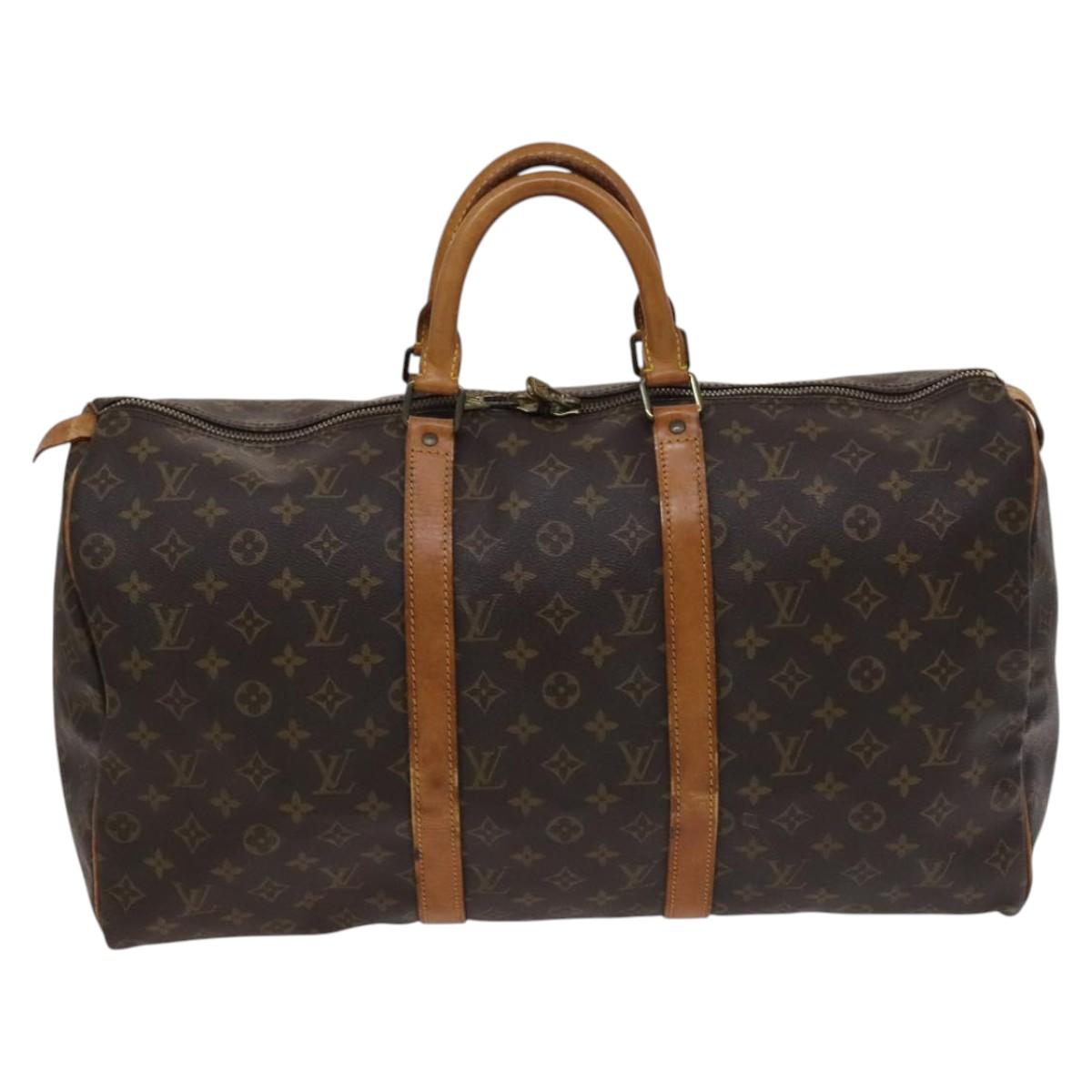 LOUIS VUITTON Monogram Keepall 50 Boston Bag M41426 LV Auth 115019