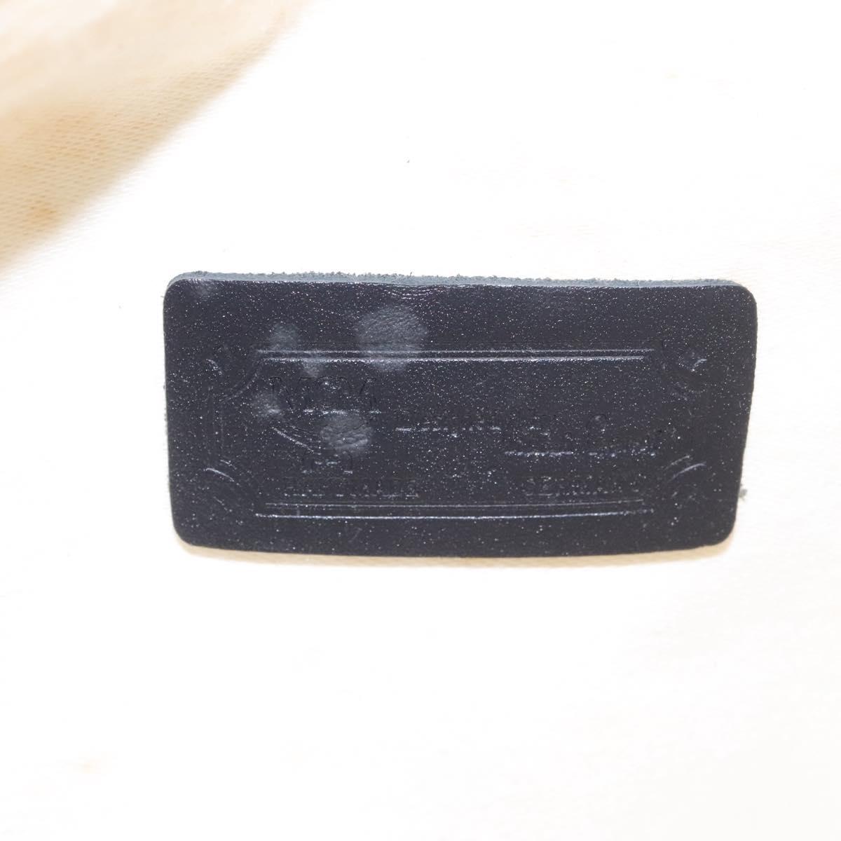 MCM Vicetos Logogram Hand Bag PVC Leather 2way White Gold Auth 115026