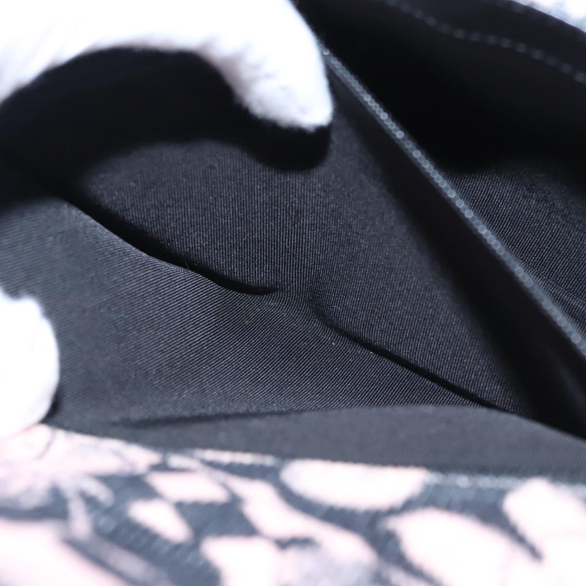 CHANEL Chain V Stitch Shoulder Bag Corduroy Pink Gold CC Auth 115032AM