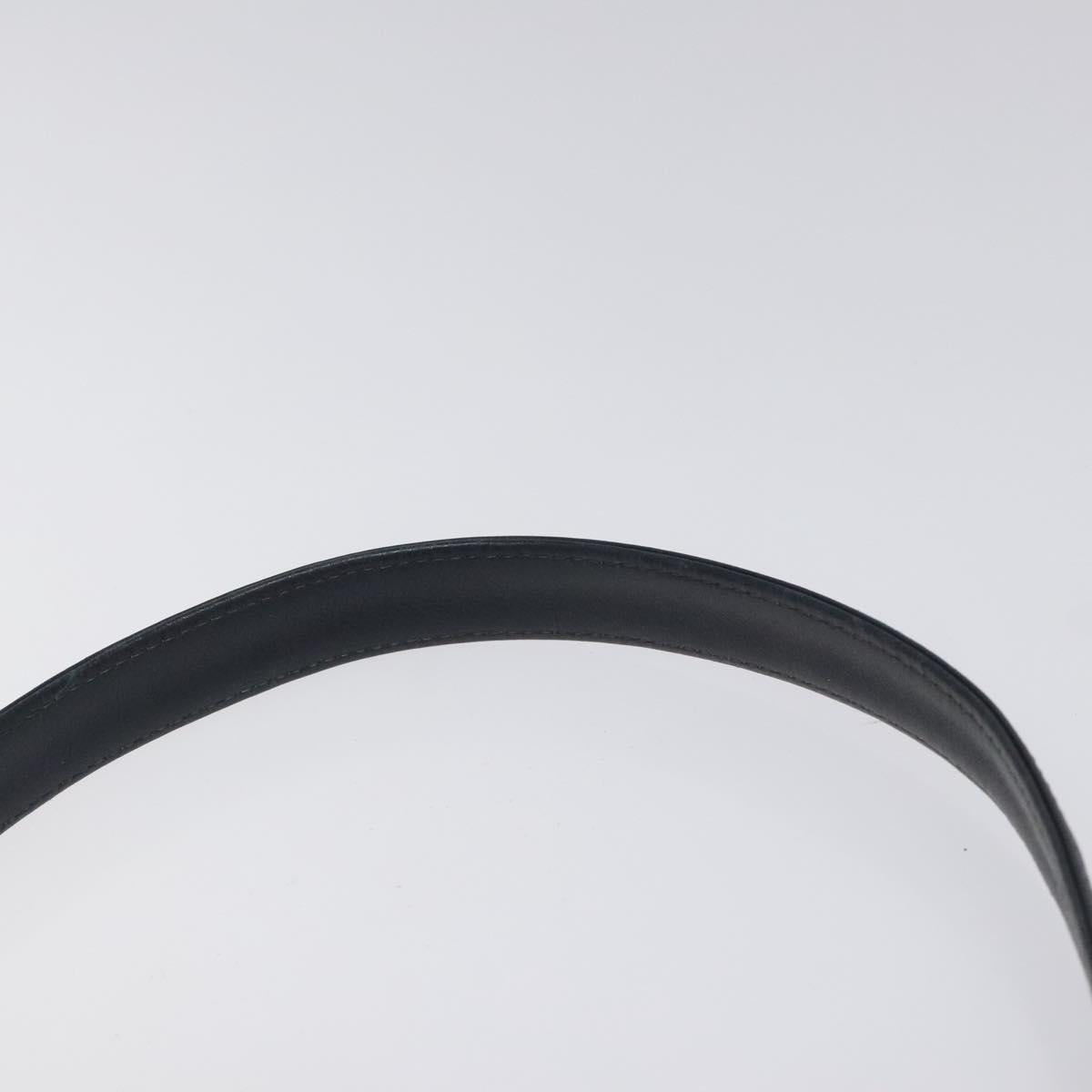 Christian Dior Trotter Canvas Shoulder Bag Navy Gold Auth 115041