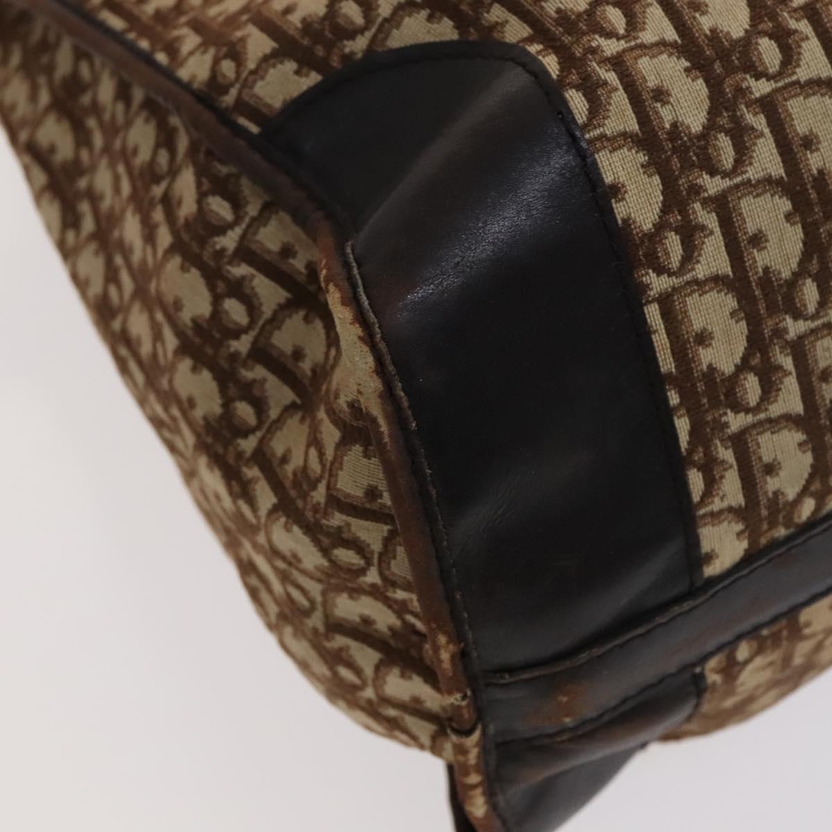 Christian Dior Trotter Canvas Boston Bag Brown Auth 115046
