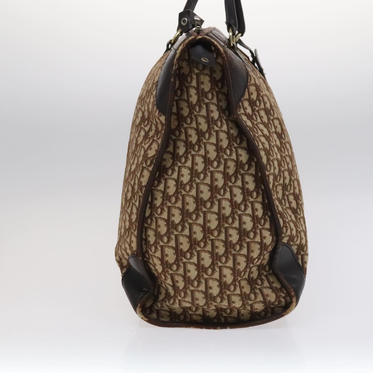 Christian Dior Trotter Canvas Boston Bag Brown Auth 115046