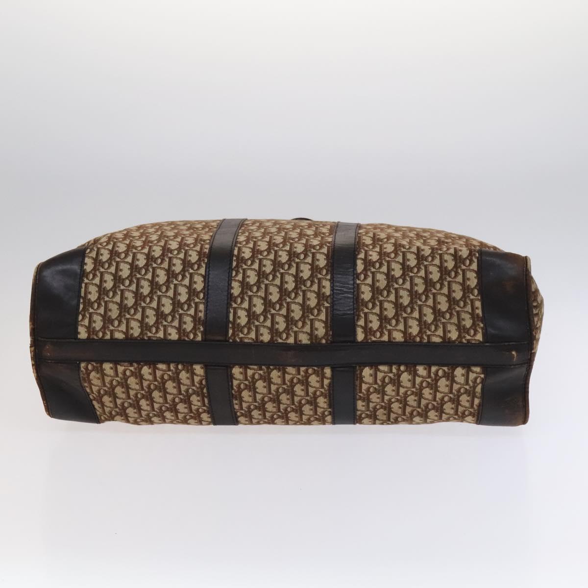 Christian Dior Trotter Canvas Boston Bag Brown Auth 115046