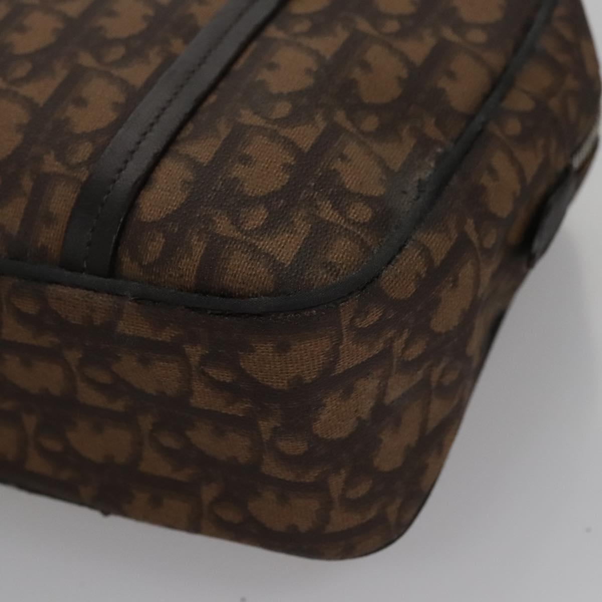 Christian Dior Romantic Trotter Canvas Shoulder Bag PVC Brown Auth 115054