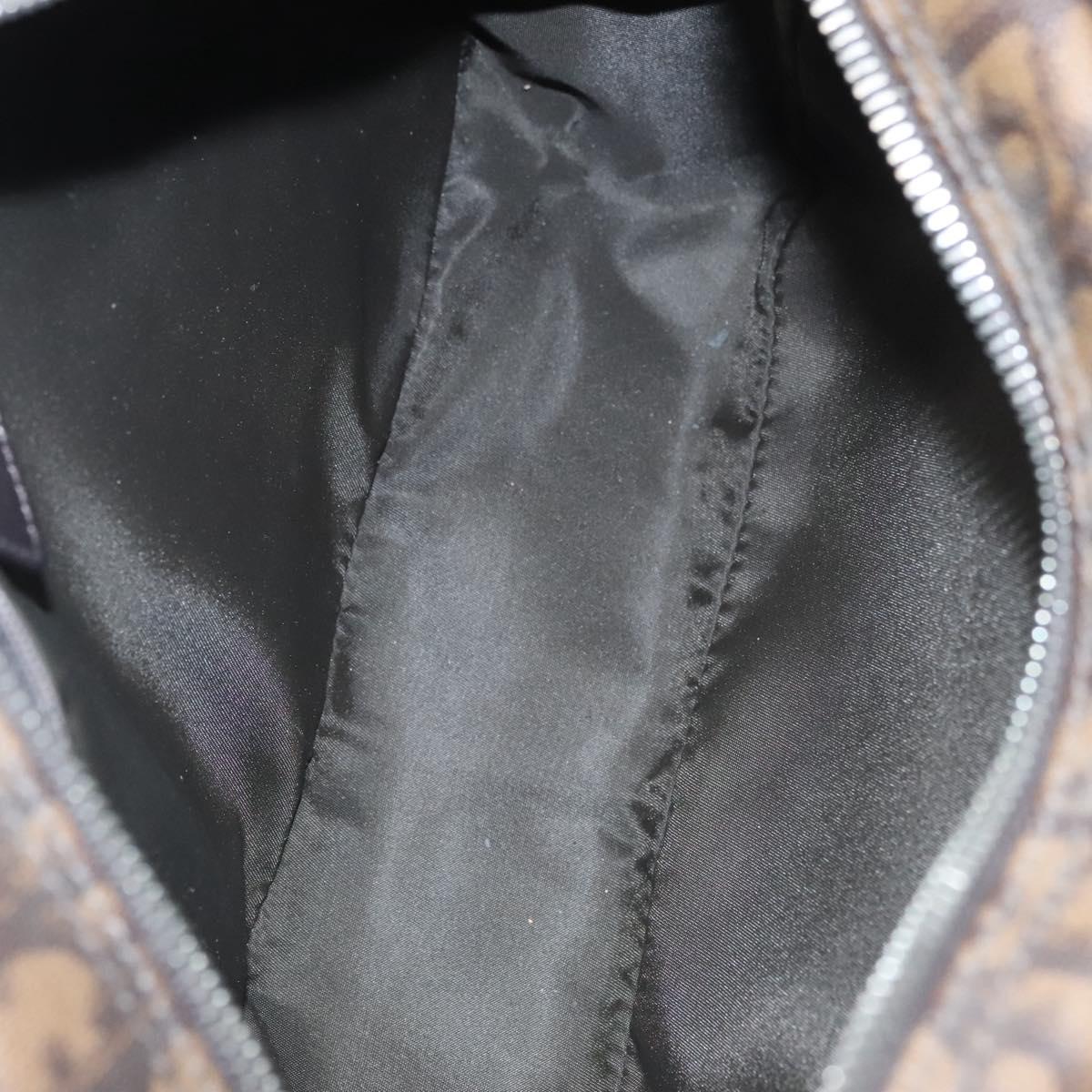 Christian Dior Romantic Trotter Canvas Shoulder Bag PVC Brown Auth 115054