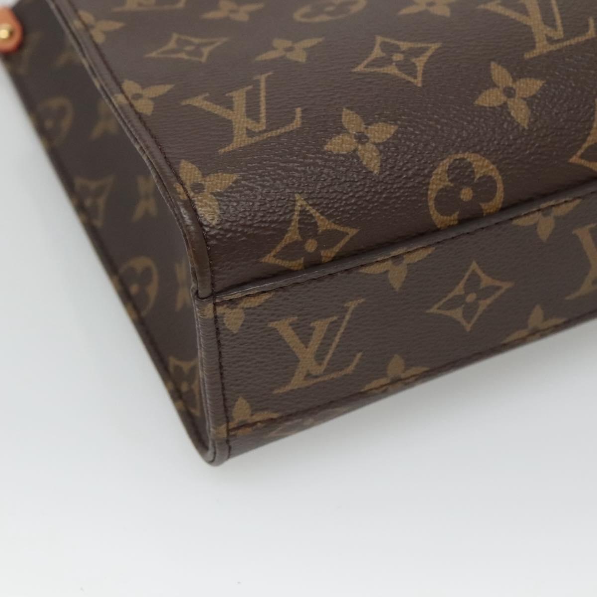 LOUIS VUITTON Monogram Sac Plat BB Hand Bag M46265 LV Auth 115068A