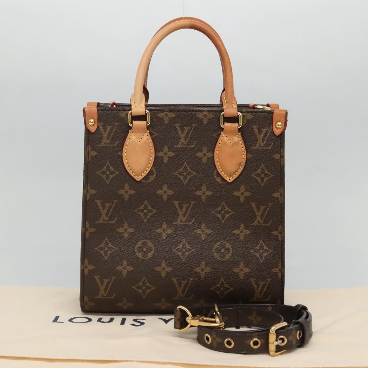 LOUIS VUITTON Monogram Sac Plat BB Hand Bag M46265 LV Auth 115068A