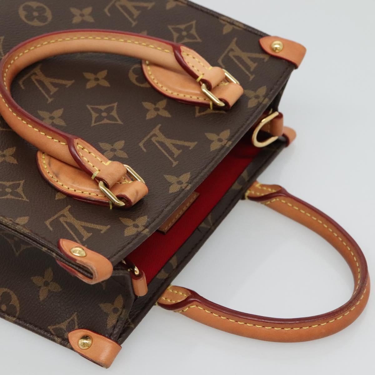 LOUIS VUITTON Monogram Sac Plat BB Hand Bag M46265 LV Auth 115068A