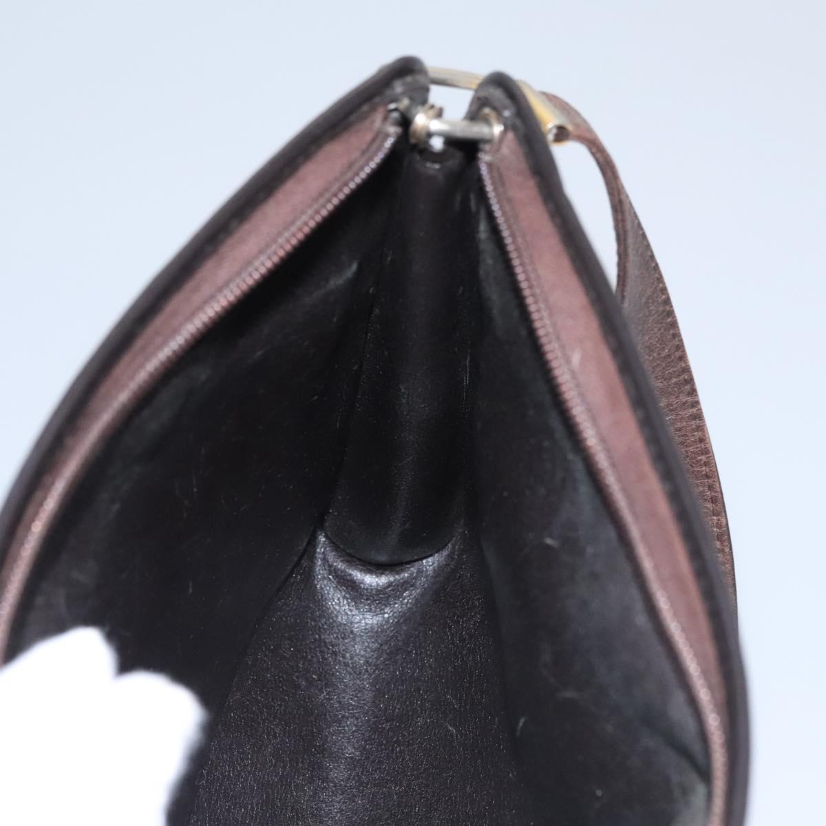 Christian Dior Trotter Canvas Shoulder Bag Brown Auth 115096