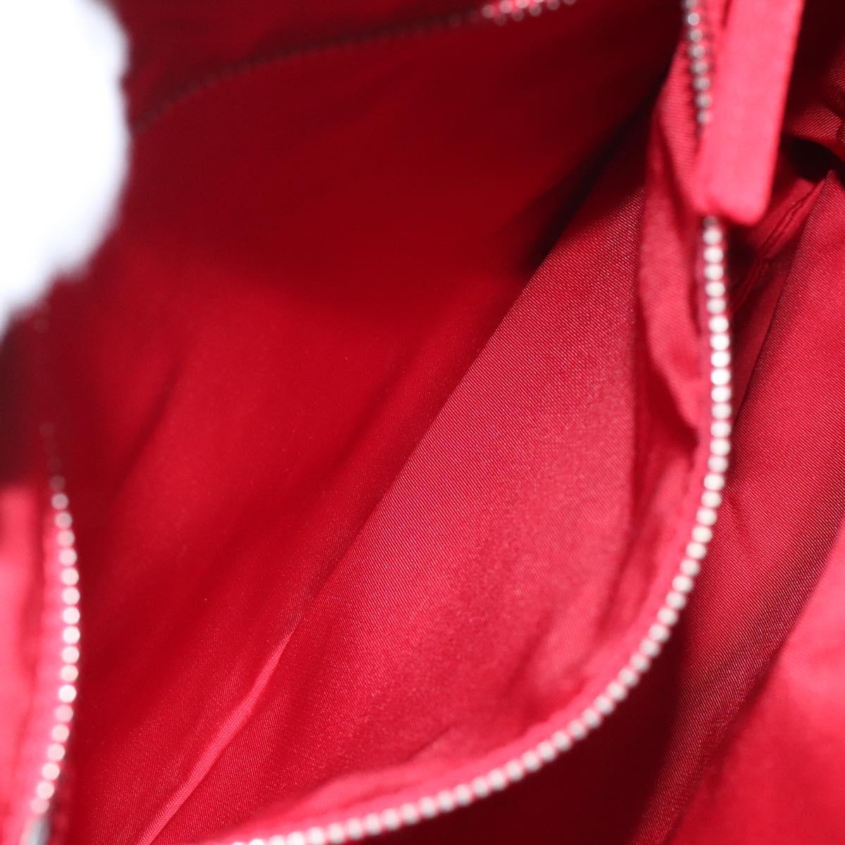 PRADA Hand Bag Nylon Black Silver Auth 115105