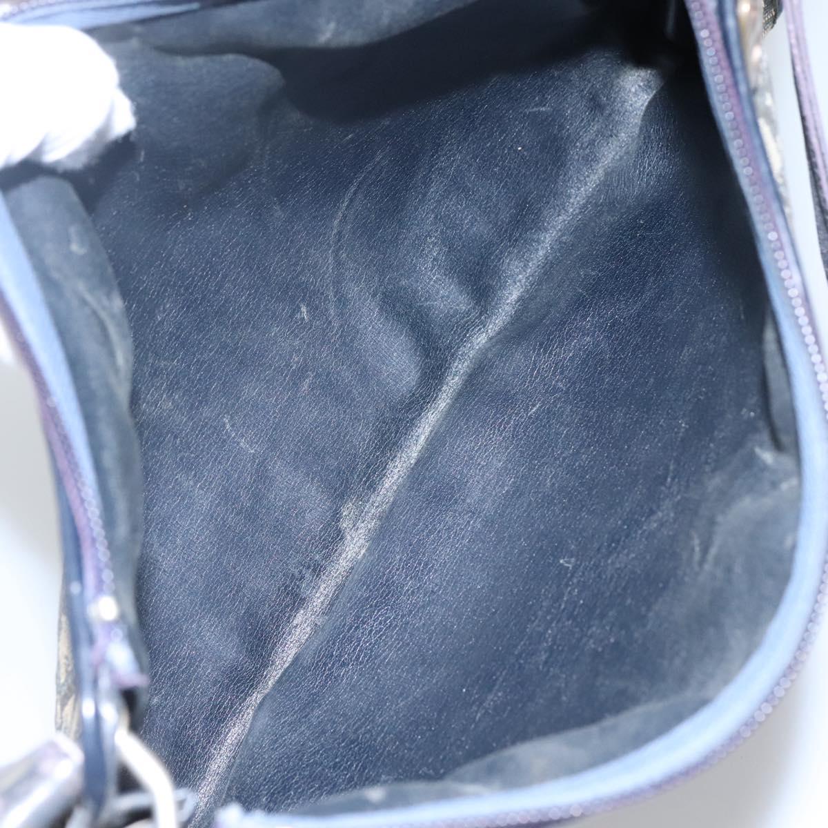 Christian Dior Trotter Canvas Shoulder Bag Navy Auth 115143