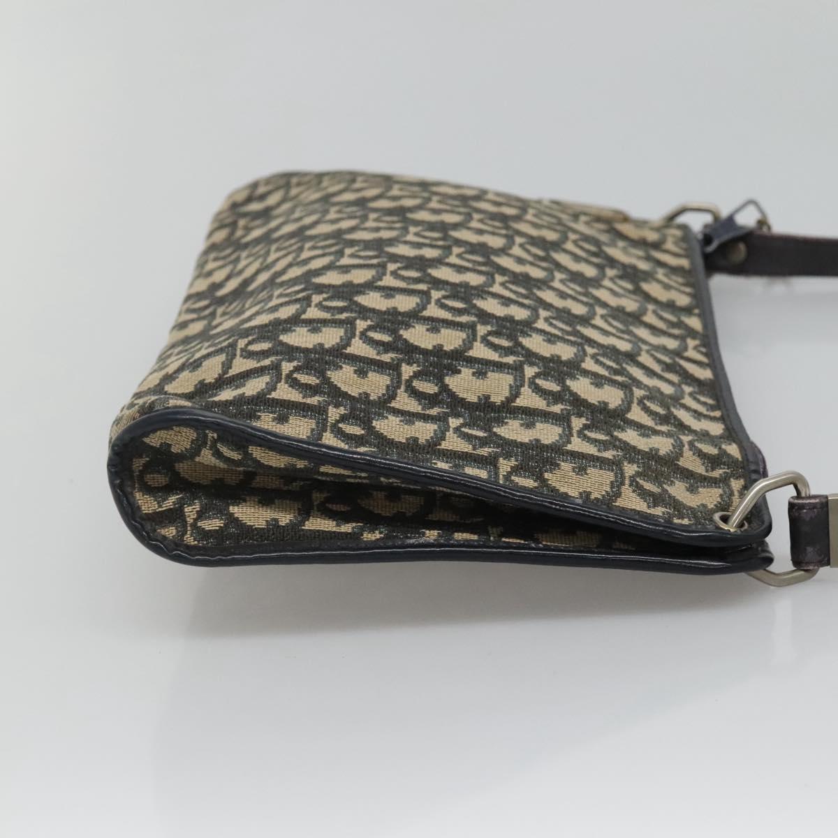 Christian Dior Trotter Canvas Shoulder Bag Navy Auth 115143