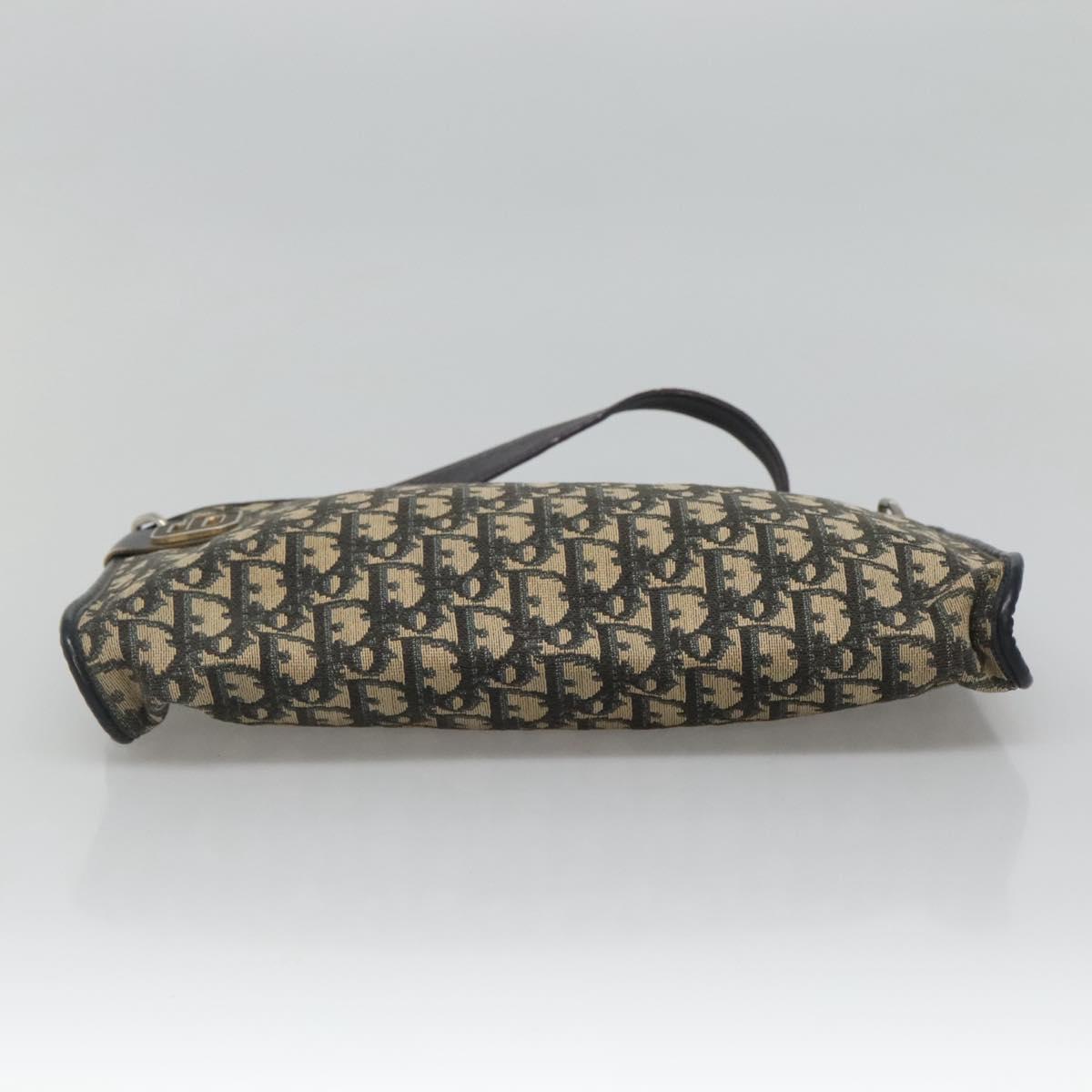 Christian Dior Trotter Canvas Shoulder Bag Navy Auth 115143