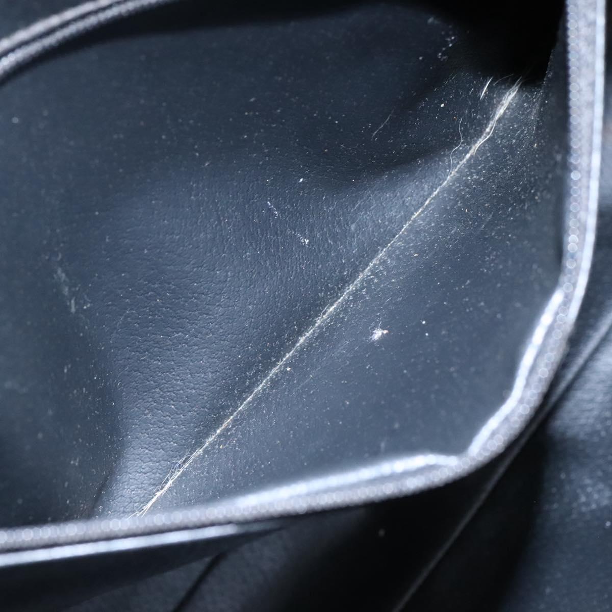 Burberrys Nova Check Business Bag PVC Leather Gray Auth 115156