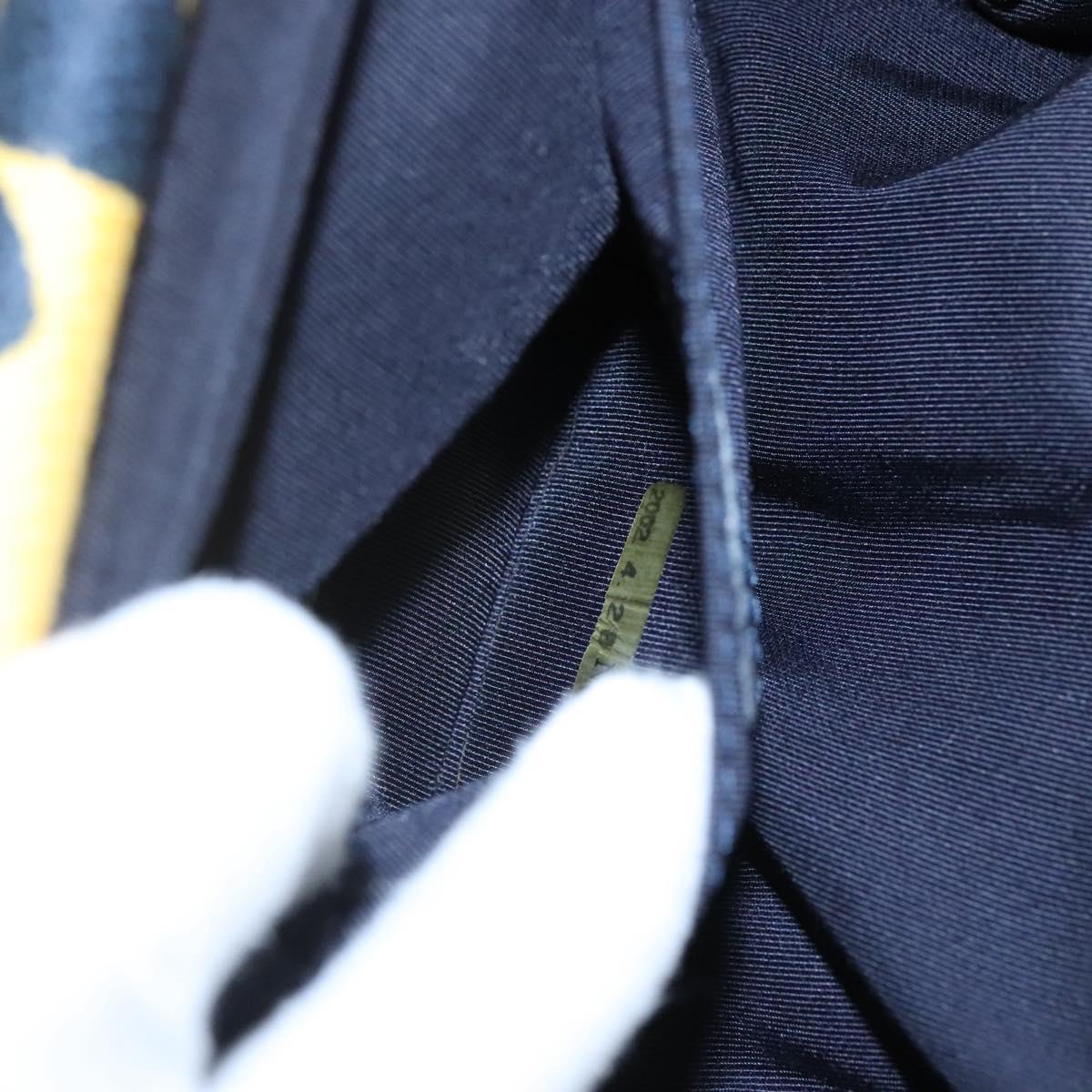 CHANEL Hand Bag Canvas Yellow CC Auth 115198