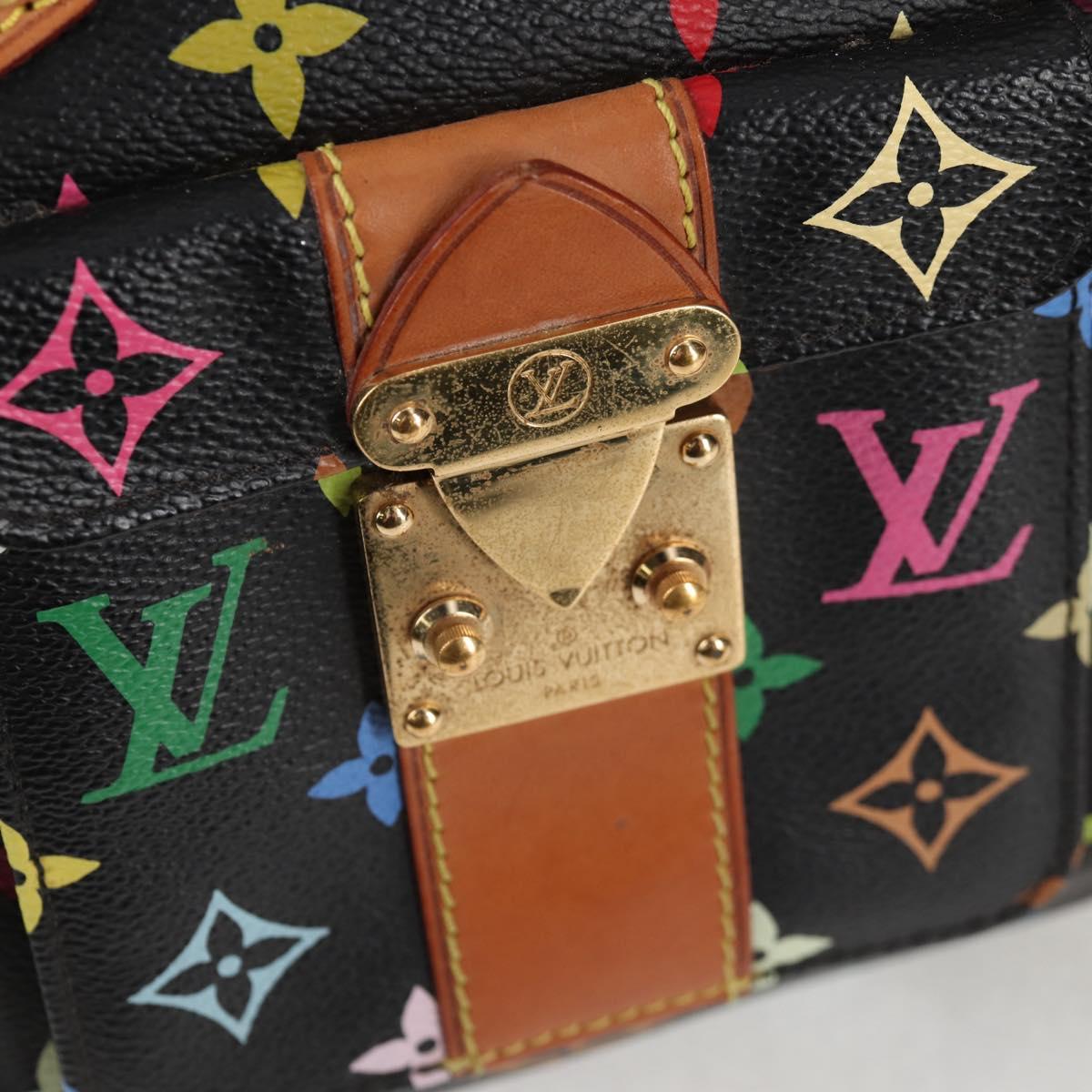 LOUIS VUITTON Monogram Multicolor Speedy 30 Hand Bag Black M92642 Auth 115221V