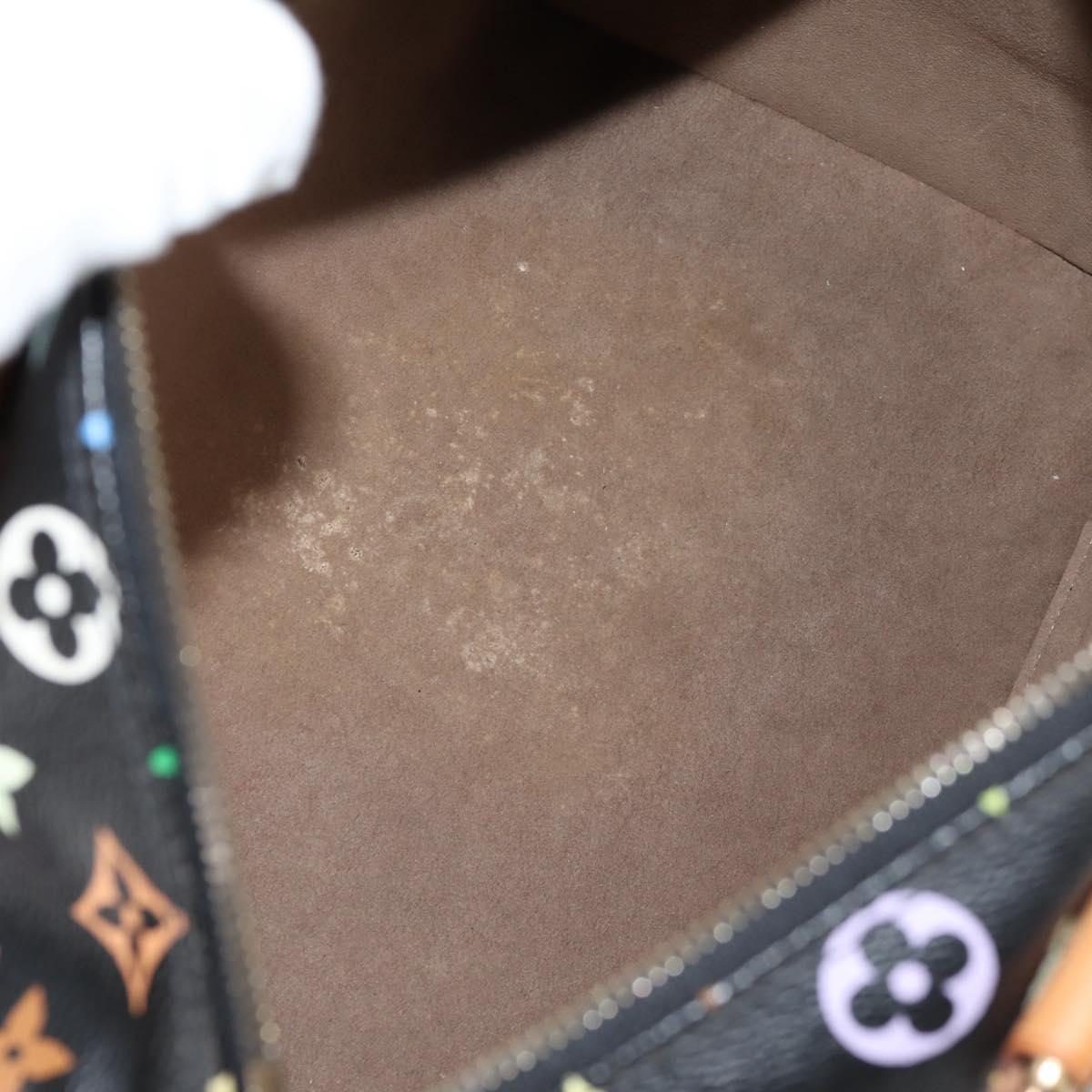 LOUIS VUITTON Monogram Multicolor Speedy 30 Hand Bag Black M92642 Auth 115221V