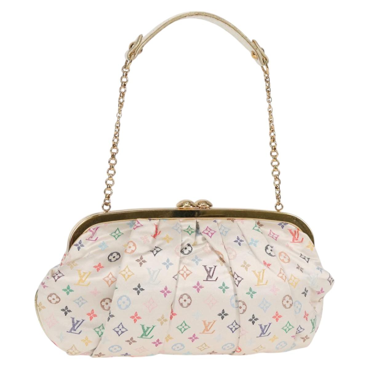 LOUIS VUITTON Monogram Satin Omoniere Hand Bag Multicolor M92060 Auth 115225SM