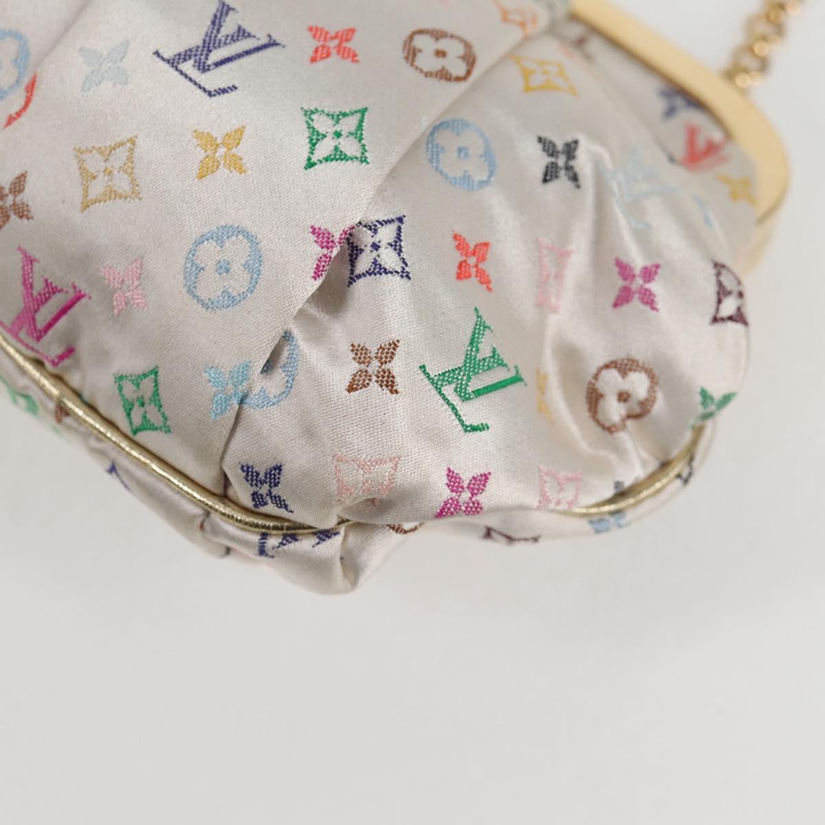 LOUIS VUITTON Monogram Satin Omoniere Hand Bag Multicolor M92060 Auth 115225SM