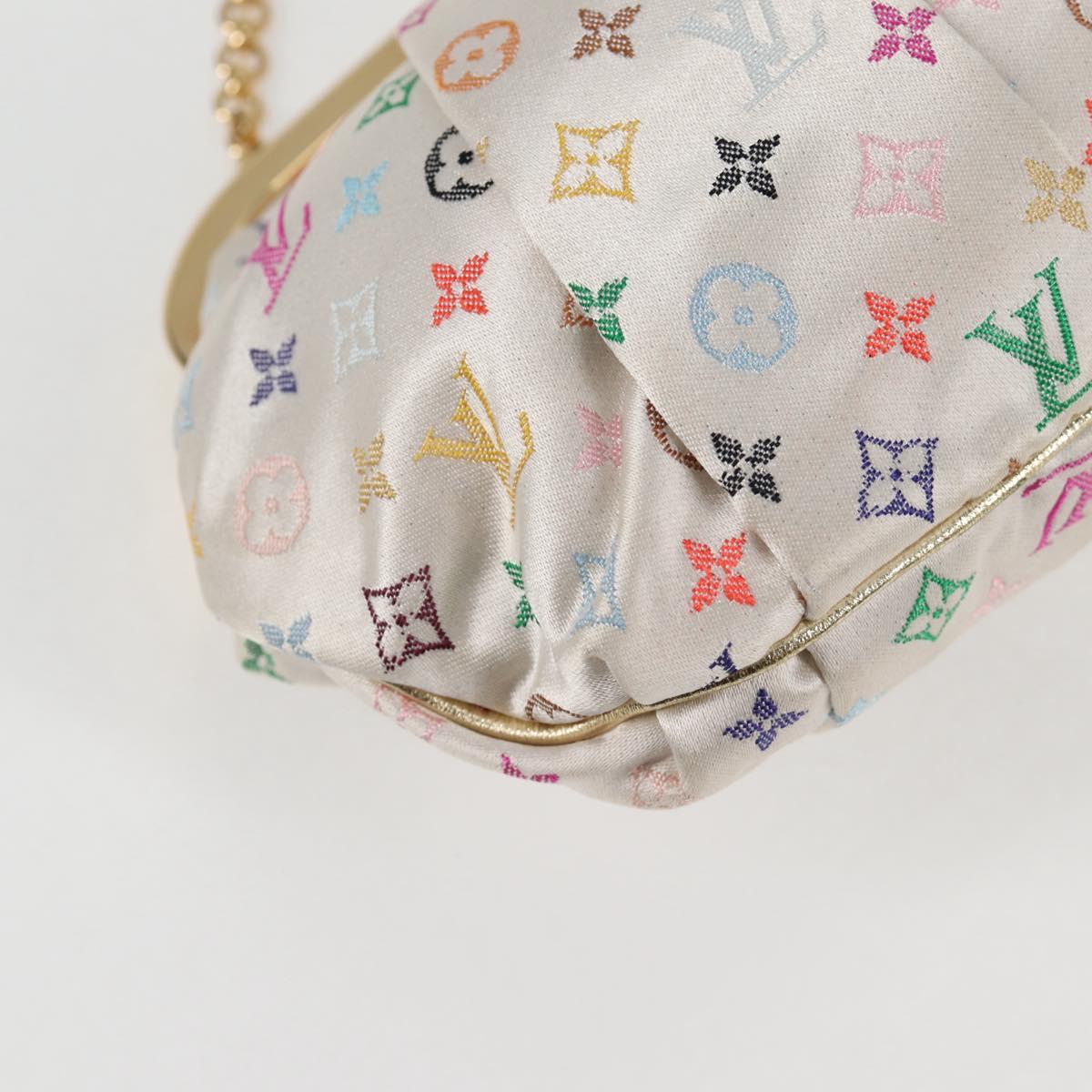 LOUIS VUITTON Monogram Satin Omoniere Hand Bag Multicolor M92060 Auth 115225SM