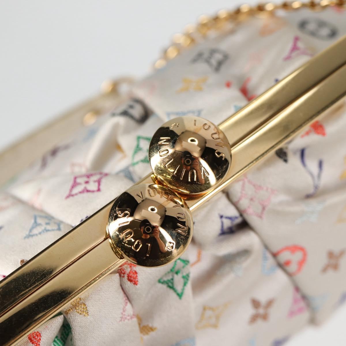 LOUIS VUITTON Monogram Satin Omoniere Hand Bag Multicolor M92060 Auth 115225SM