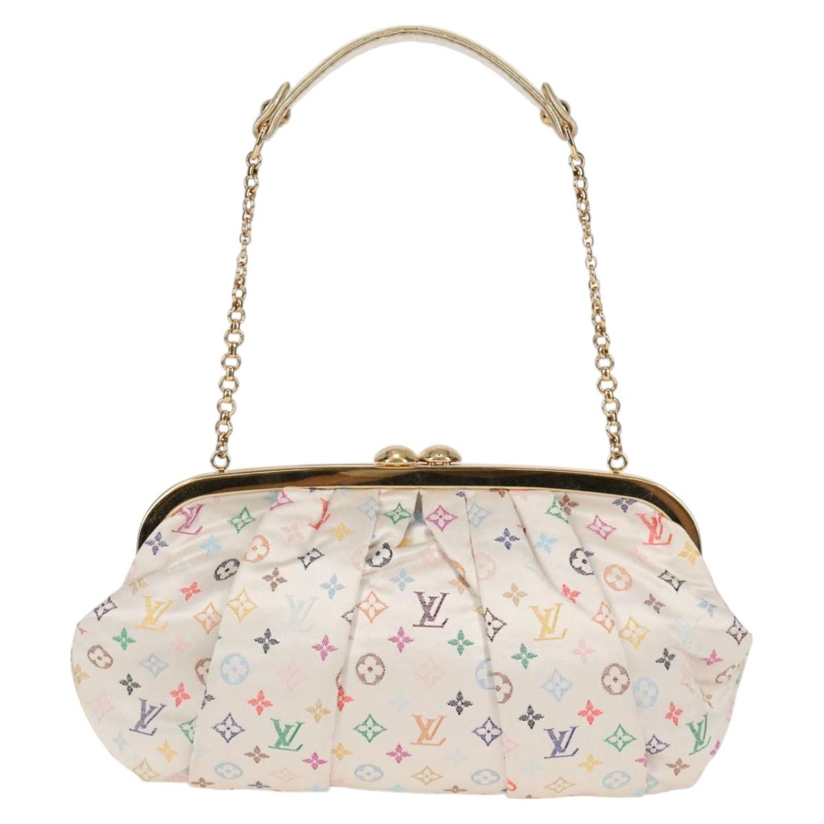 LOUIS VUITTON Monogram Satin Omoniere Hand Bag Multicolor M92060 Auth 115225SM