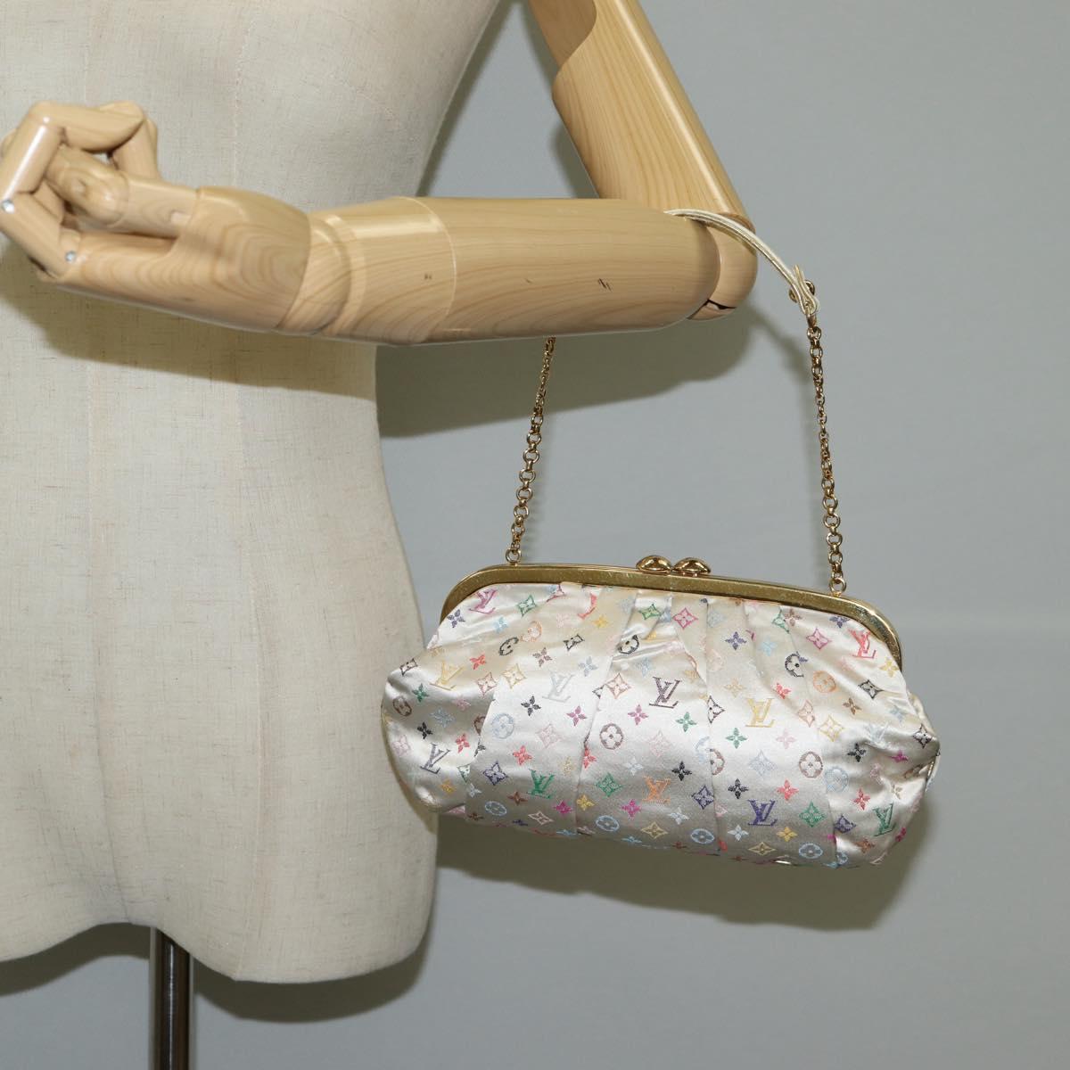 LOUIS VUITTON Monogram Satin Omoniere Hand Bag Multicolor M92060 Auth 115225SM