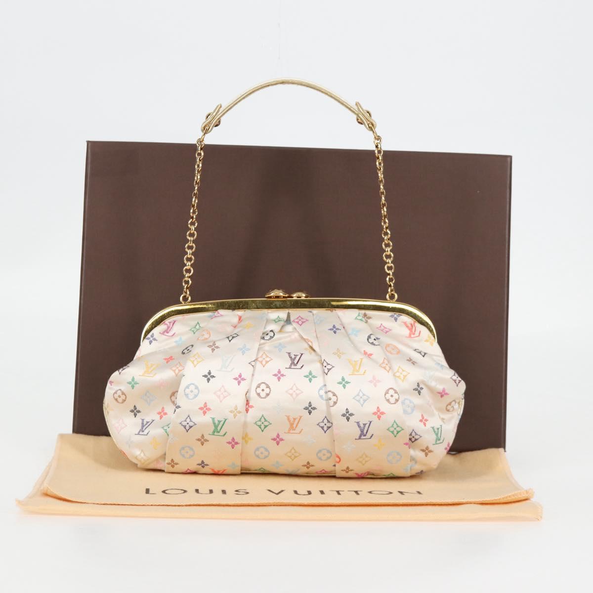 LOUIS VUITTON Monogram Satin Omoniere Hand Bag Multicolor M92060 Auth 115225SM