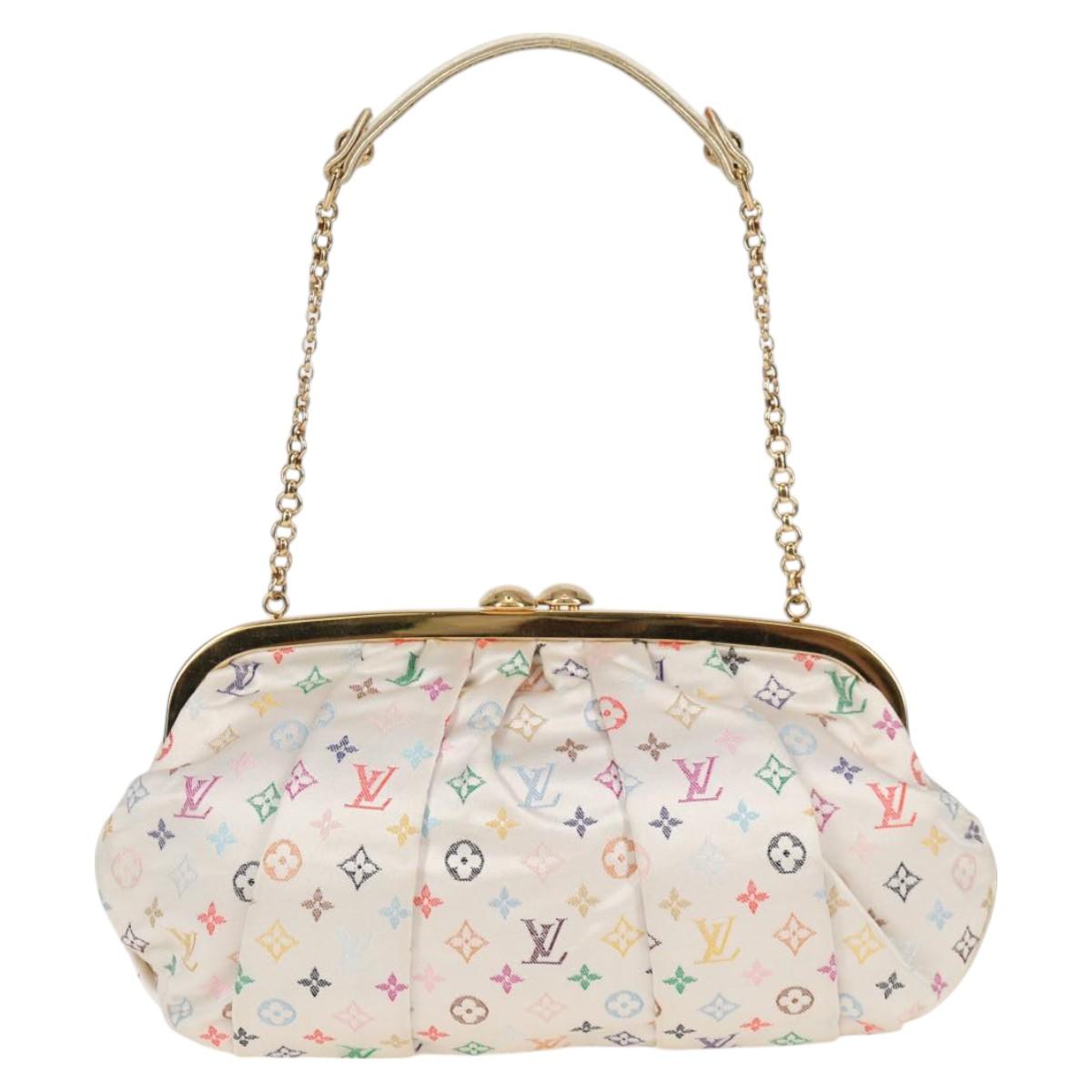 LOUIS VUITTON Monogram Satin Omoniere Hand Bag Multicolor M92060 Auth 115225SM