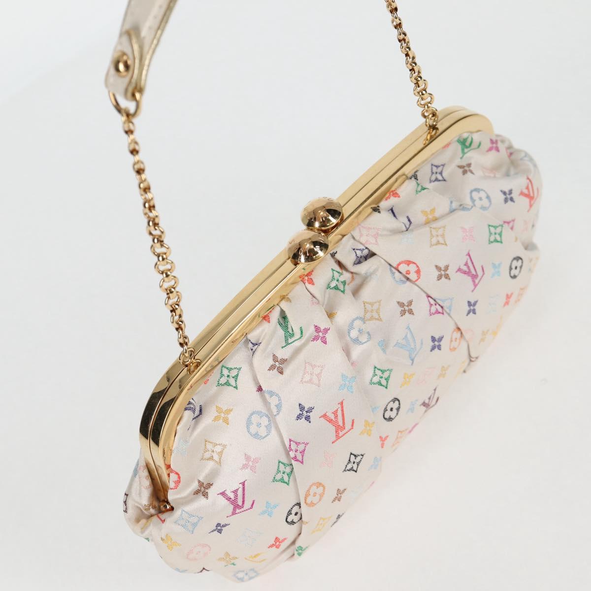 LOUIS VUITTON Monogram Satin Omoniere Hand Bag Multicolor M92060 Auth 115225SM