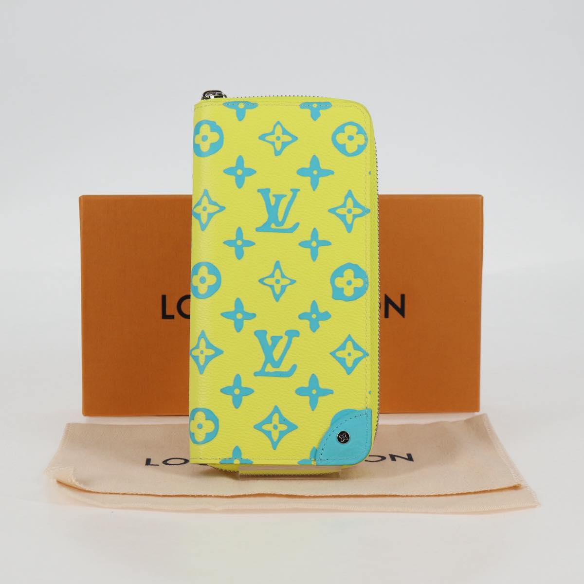 LOUIS VUITTON Playground Zippy Wallet Vertical Wallet Yellow M82005 Auth 115226M