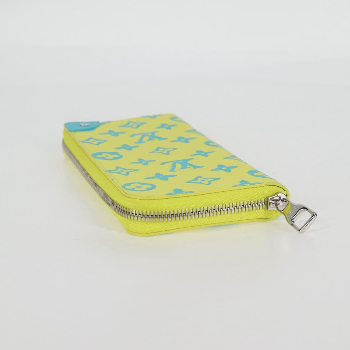 LOUIS VUITTON Playground Zippy Wallet Vertical Wallet Yellow M82005 Auth 115226M