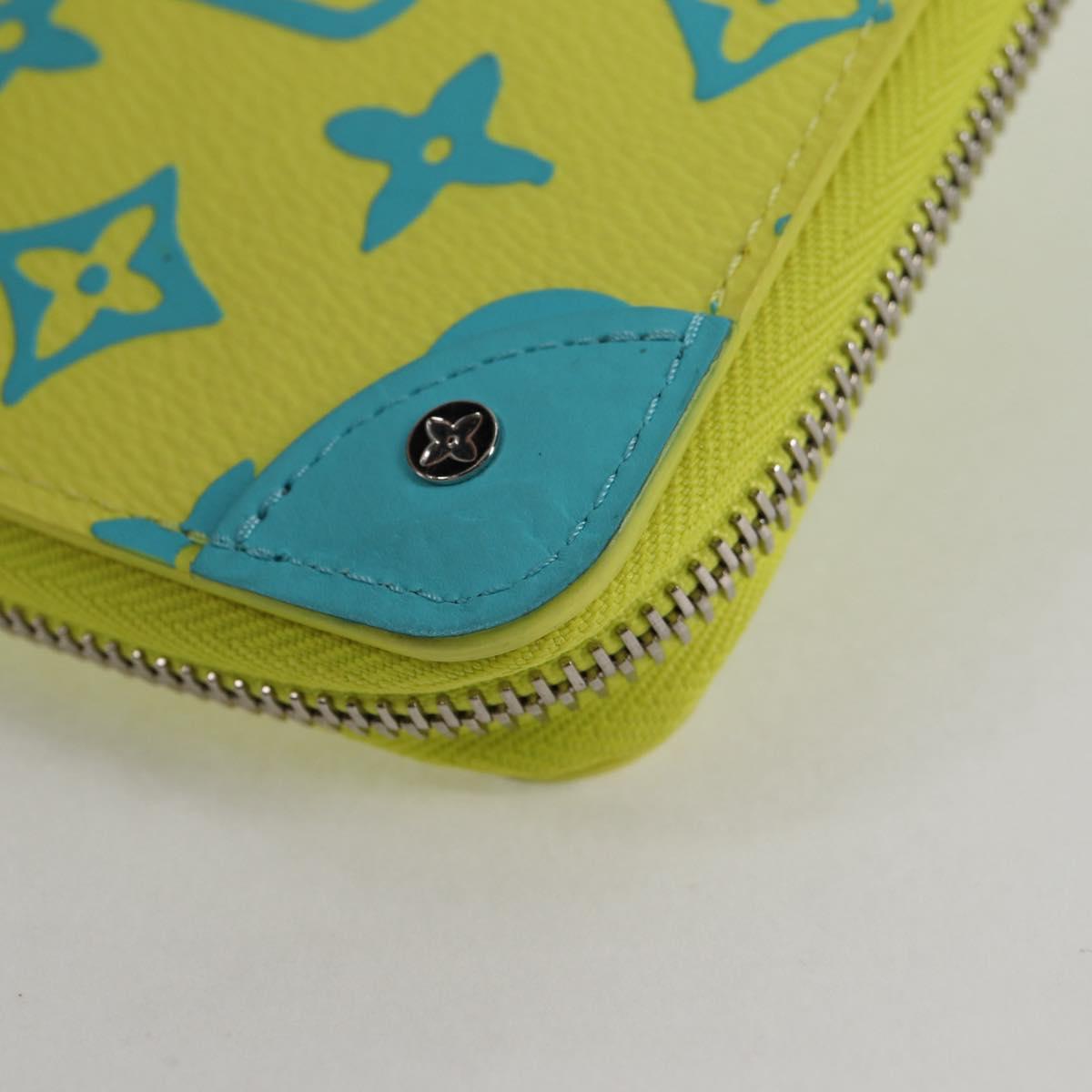 LOUIS VUITTON Playground Zippy Wallet Vertical Wallet Yellow M82005 Auth 115226M