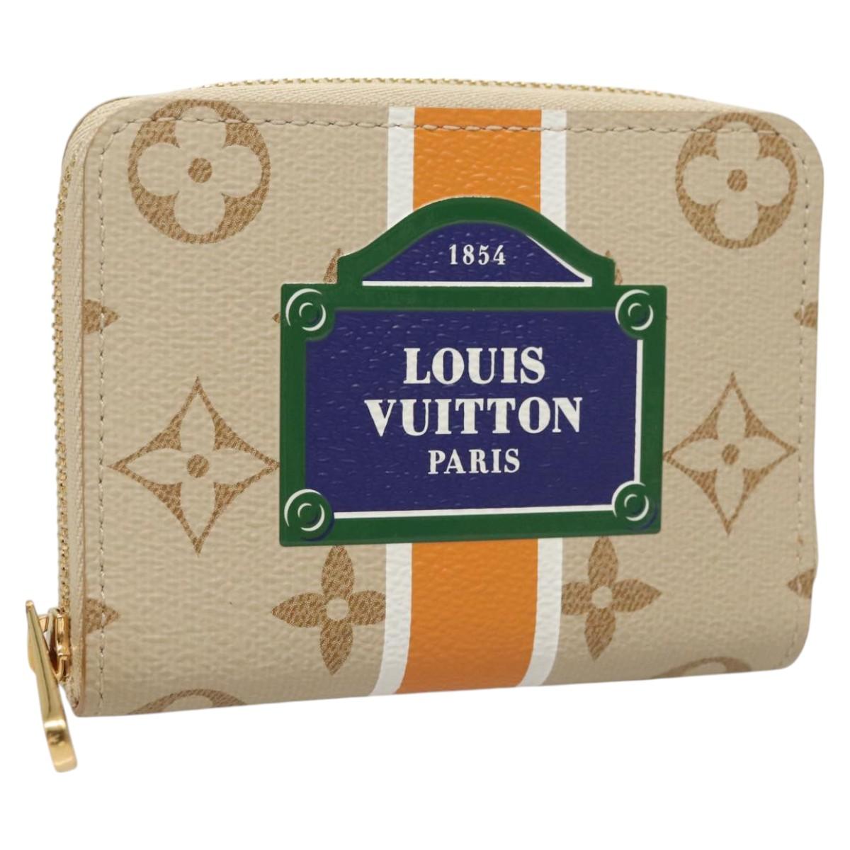 LOUIS VUITTON Monogram Monopanam Zippy Coin Purse Beige M82691 LV Auth 115227M