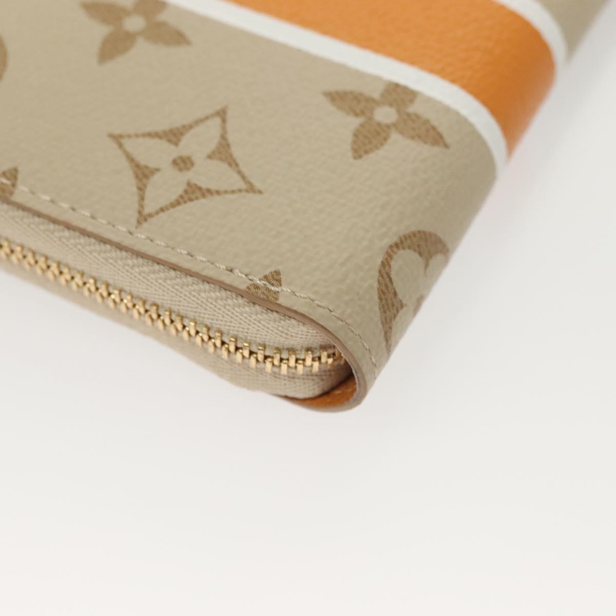 LOUIS VUITTON Monogram Monopanam Zippy Coin Purse Beige M82691 LV Auth 115227M