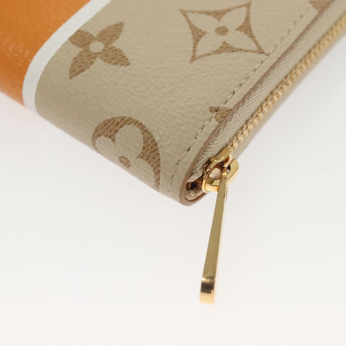 LOUIS VUITTON Monogram Monopanam Zippy Coin Purse Beige M82691 LV Auth 115227M
