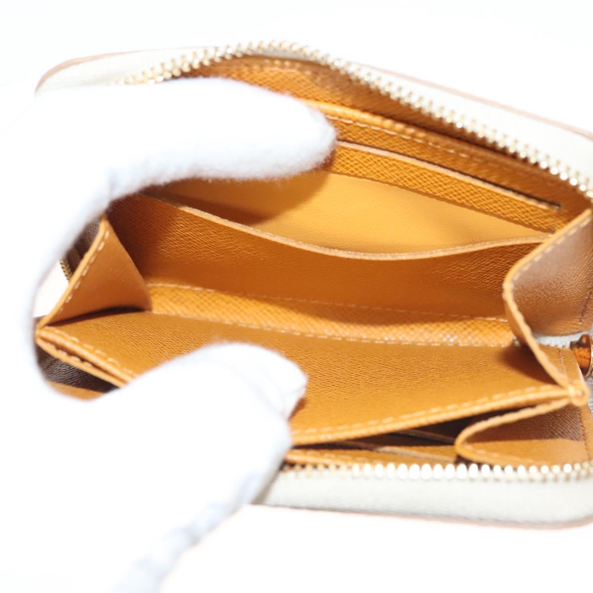 LOUIS VUITTON Monogram Monopanam Zippy Coin Purse Beige M82691 LV Auth 115227M