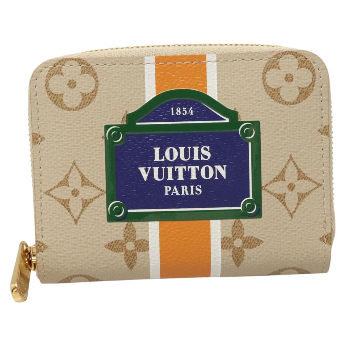 LOUIS VUITTON Monogram Monopanam Zippy Coin Purse Beige M82691 LV Auth 115227SAM