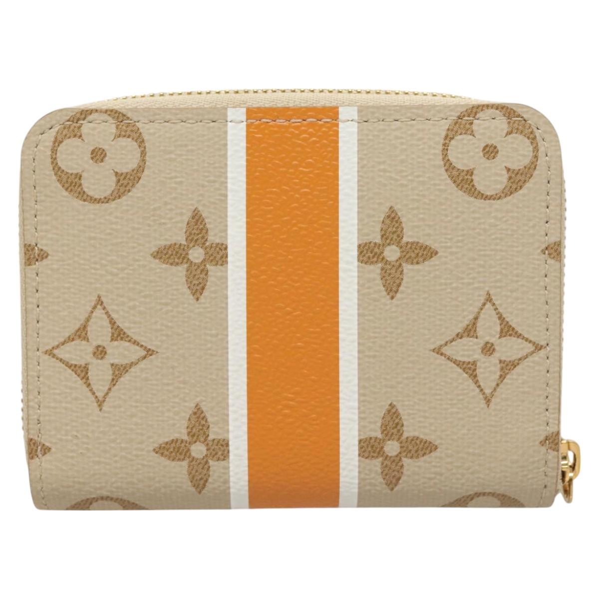 LOUIS VUITTON Monogram Monopanam Zippy Coin Purse Beige M82691 LV Auth 115227M