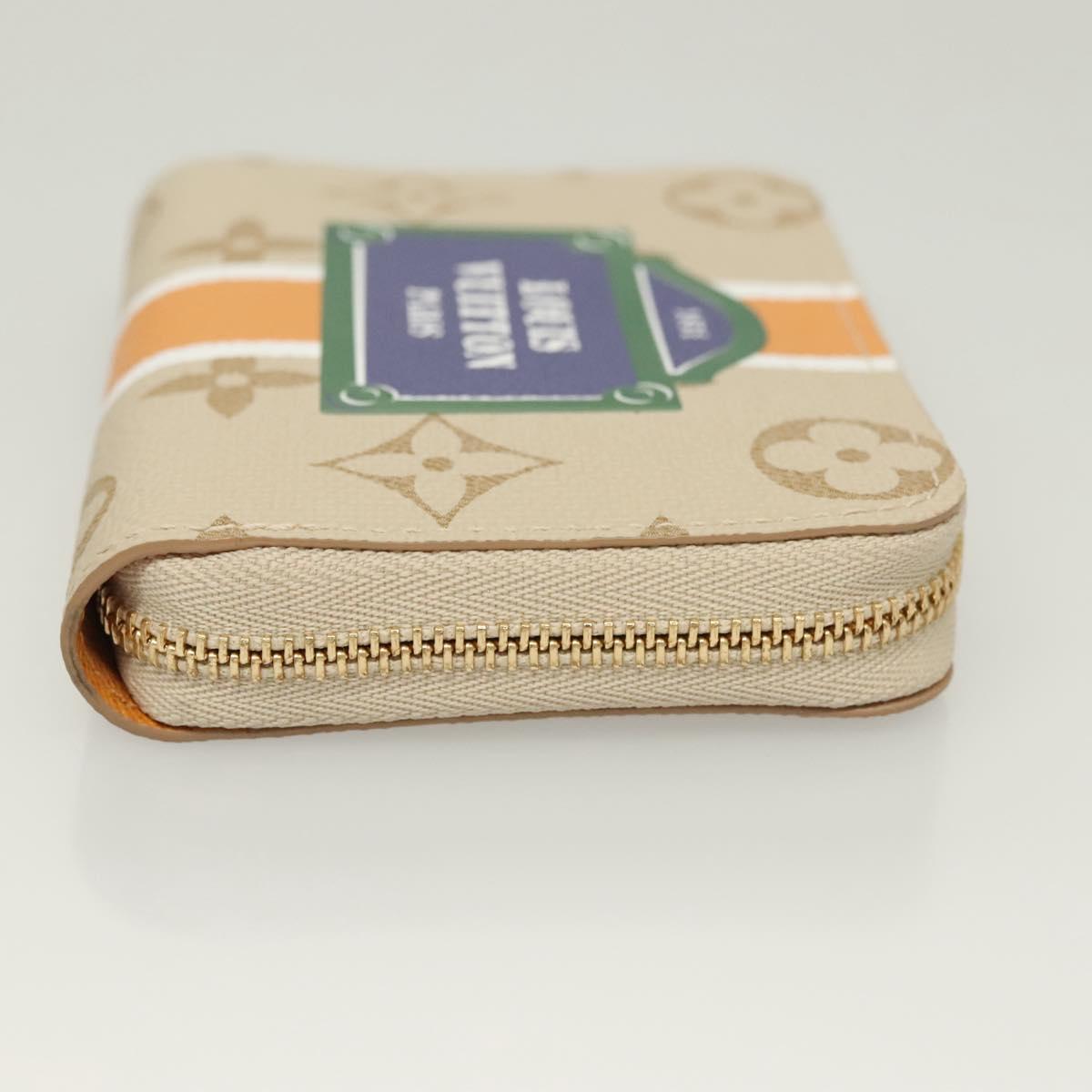LOUIS VUITTON Monogram Monopanam Zippy Coin Purse Beige M82691 LV Auth 115227M
