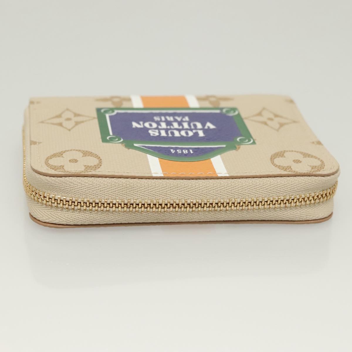 LOUIS VUITTON Monogram Monopanam Zippy Coin Purse Beige M82691 LV Auth 115227M
