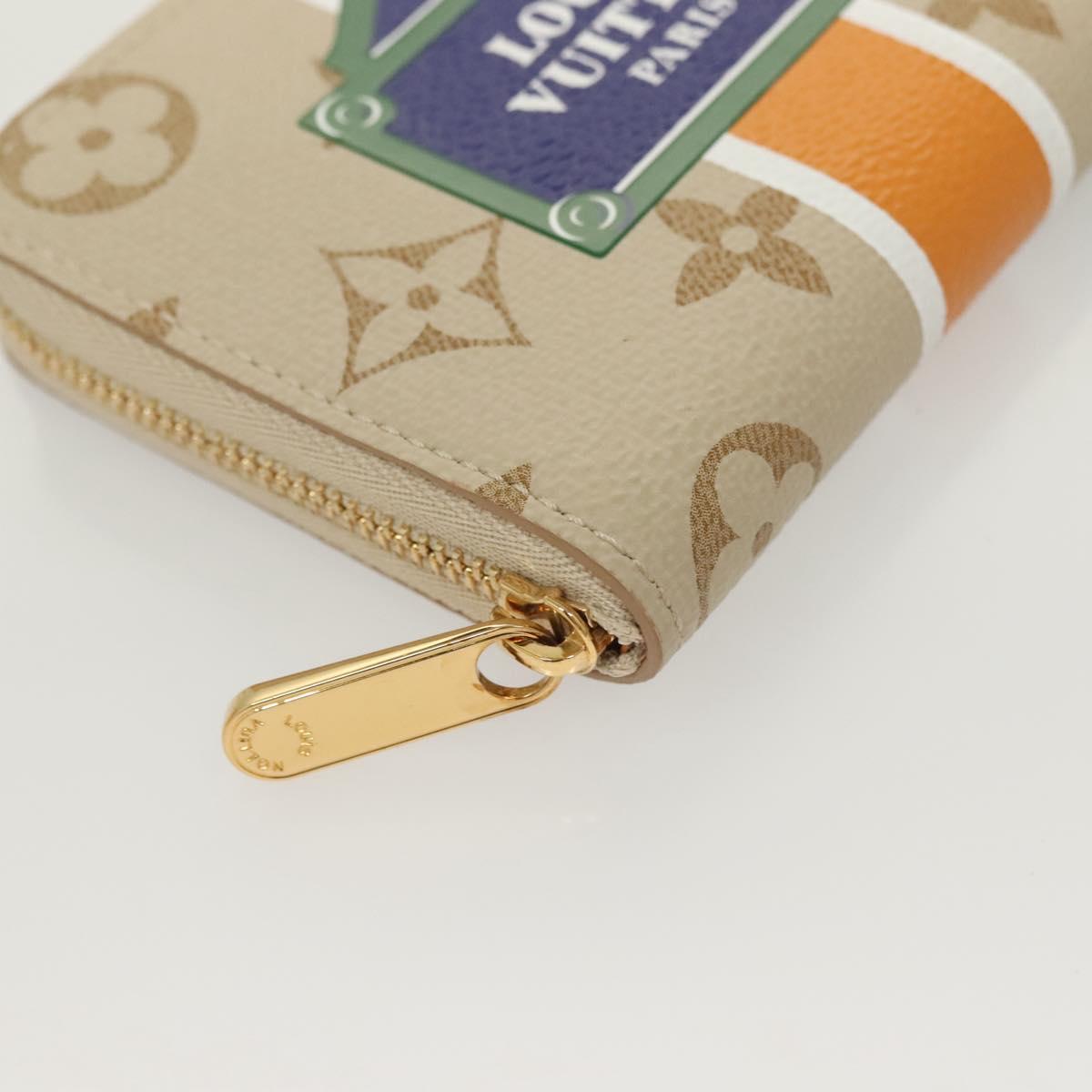 LOUIS VUITTON Monogram Monopanam Zippy Coin Purse Beige M82691 LV Auth 115227M