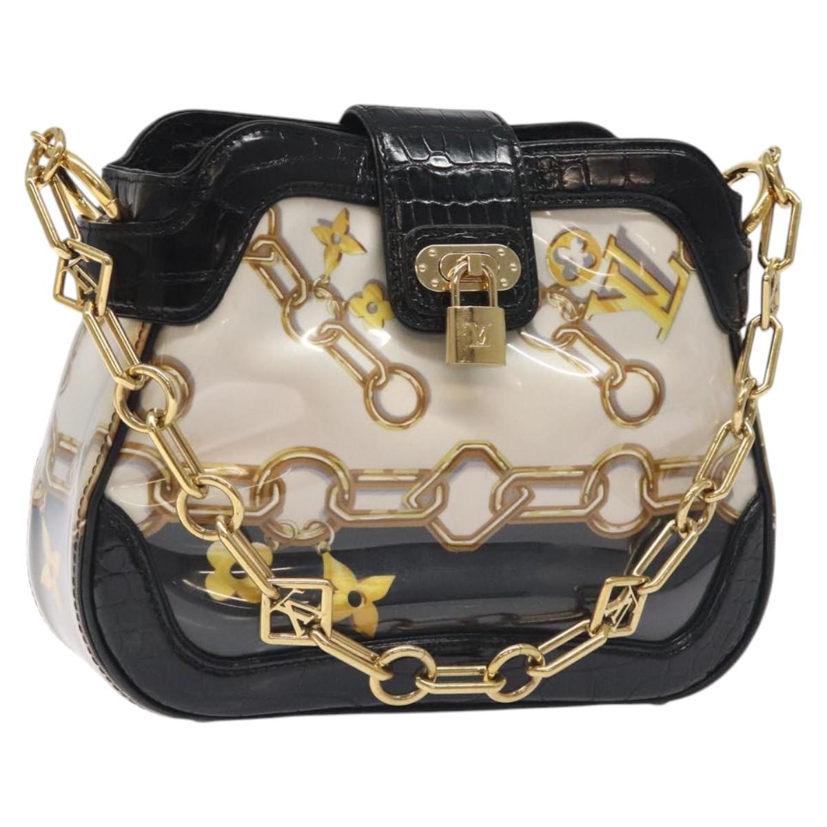 LOUIS VUITTON Monogram Charm Sackfrill Shoulder Bag Black M95151 LV Auth 115228V