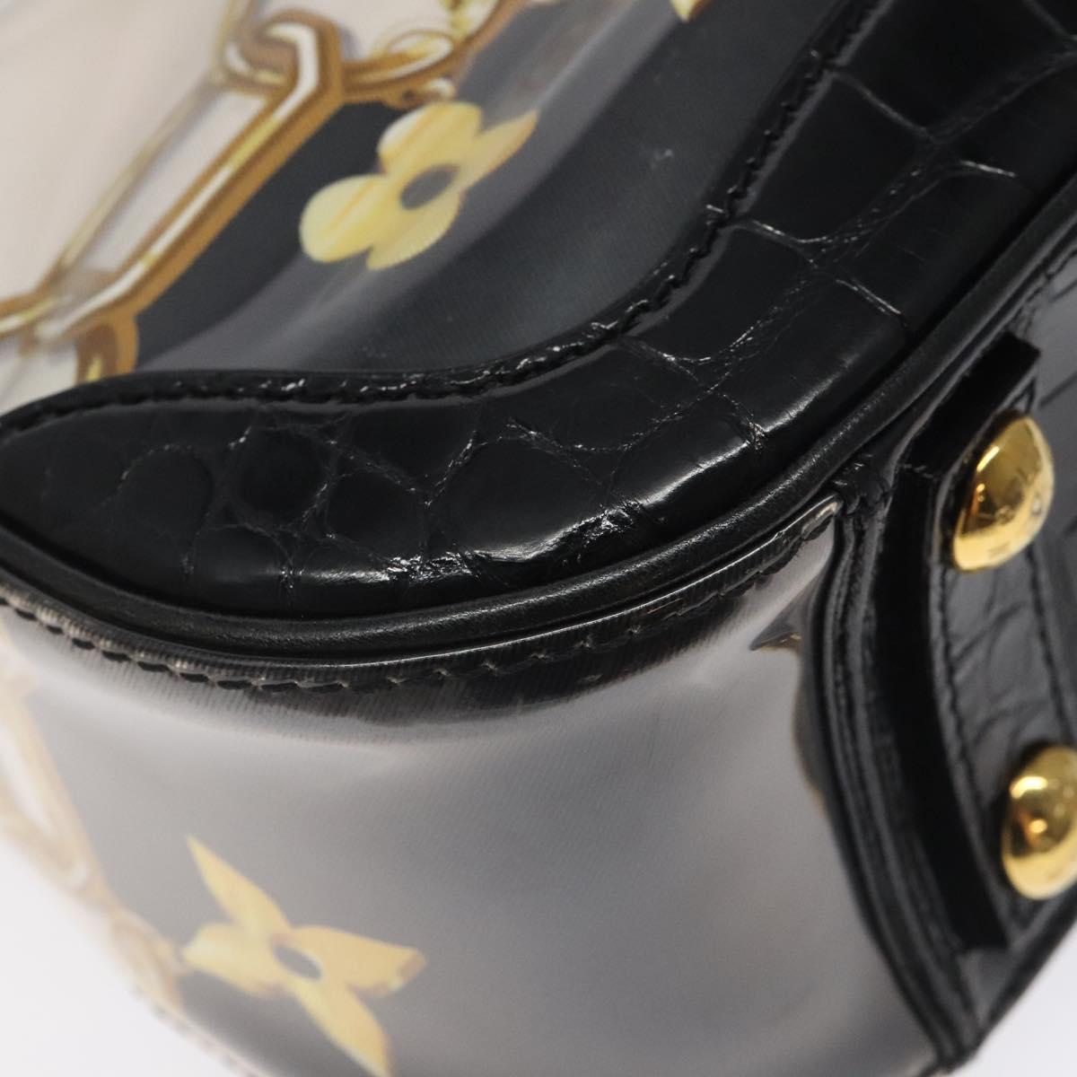 LOUIS VUITTON Monogram Charm Sackfrill Shoulder Bag Black M95151 LV Auth 115228V