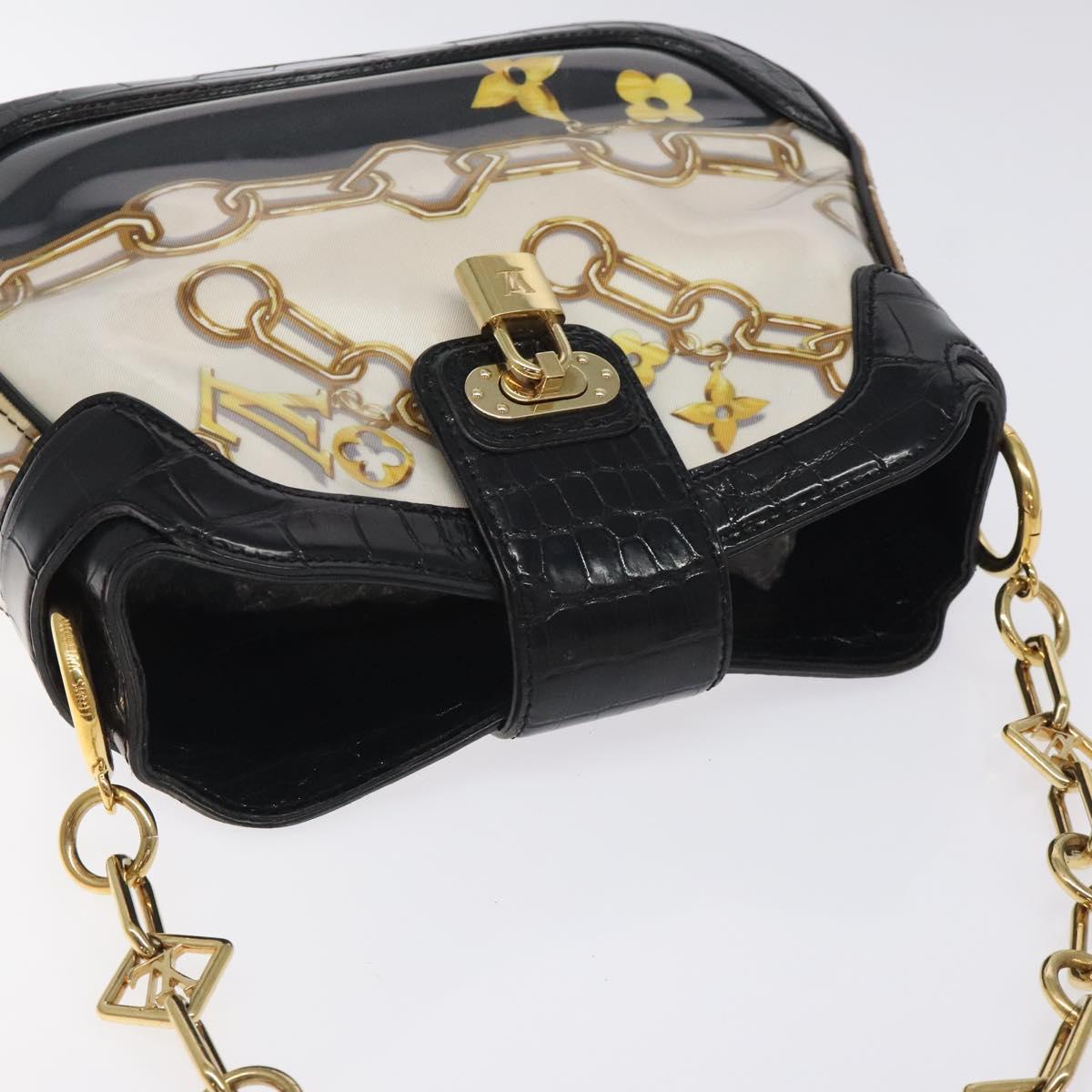 LOUIS VUITTON Monogram Charm Sackfrill Shoulder Bag Black M95151 LV Auth 115228V