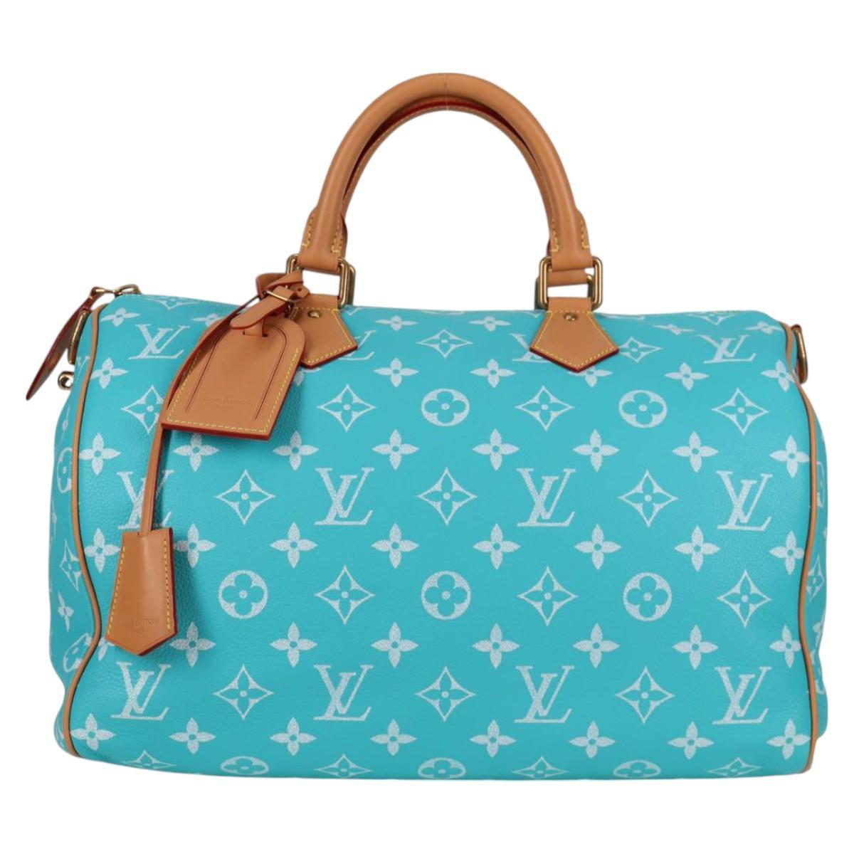 LOUIS VUITTON Speedy P9 Bandouliere 40 Bag Turquoise Blue M11563 Auth 115230SM