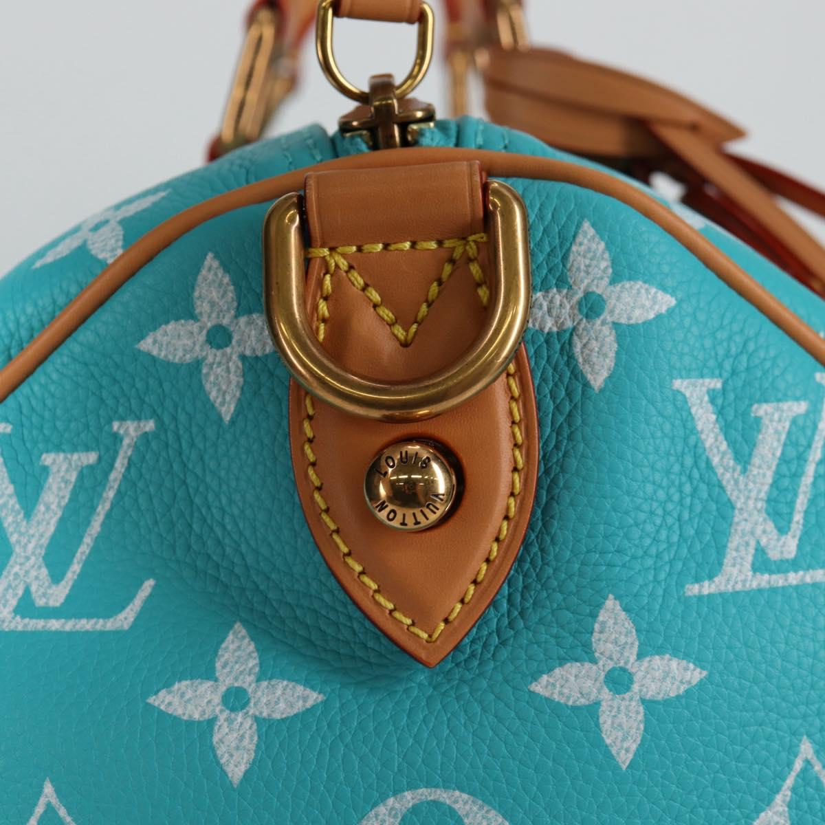 LOUIS VUITTON Speedy P9 Bandouliere 40 Bag Turquoise Blue M11563 Auth 115230SM