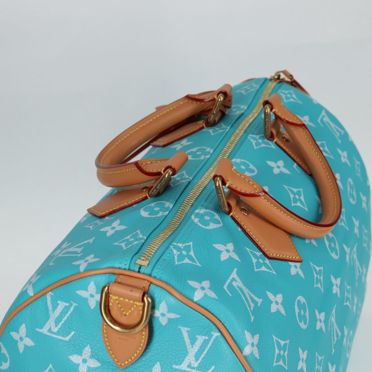 LOUIS VUITTON Speedy P9 Bandouliere 40 Bag Turquoise Blue M11563 Auth 115230SM
