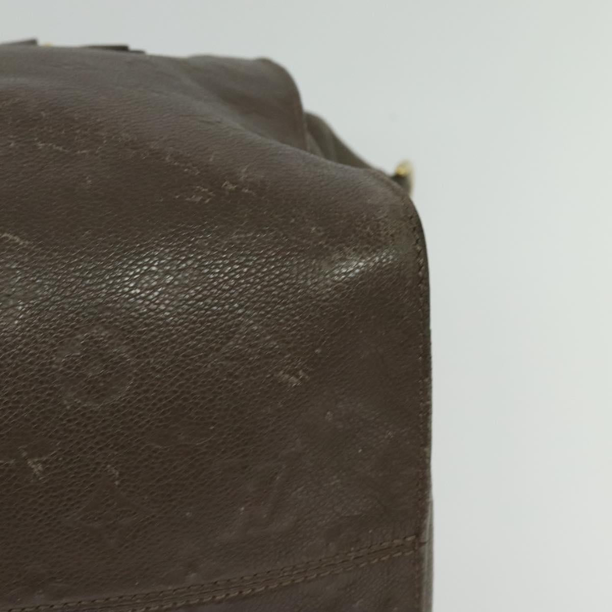 LOUIS VUITTON Monogram Empreinte Lumineuse PM Bag Brown Tail M94170 Auth 115264