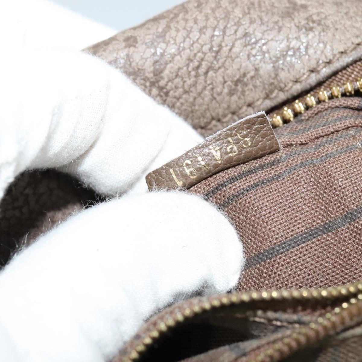 LOUIS VUITTON Monogram Empreinte Lumineuse PM Bag Brown Tail M94170 Auth 115264